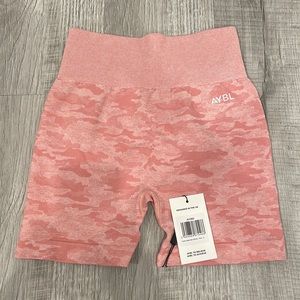 AYBL Camo Seamless Shorts in Pink Size Small